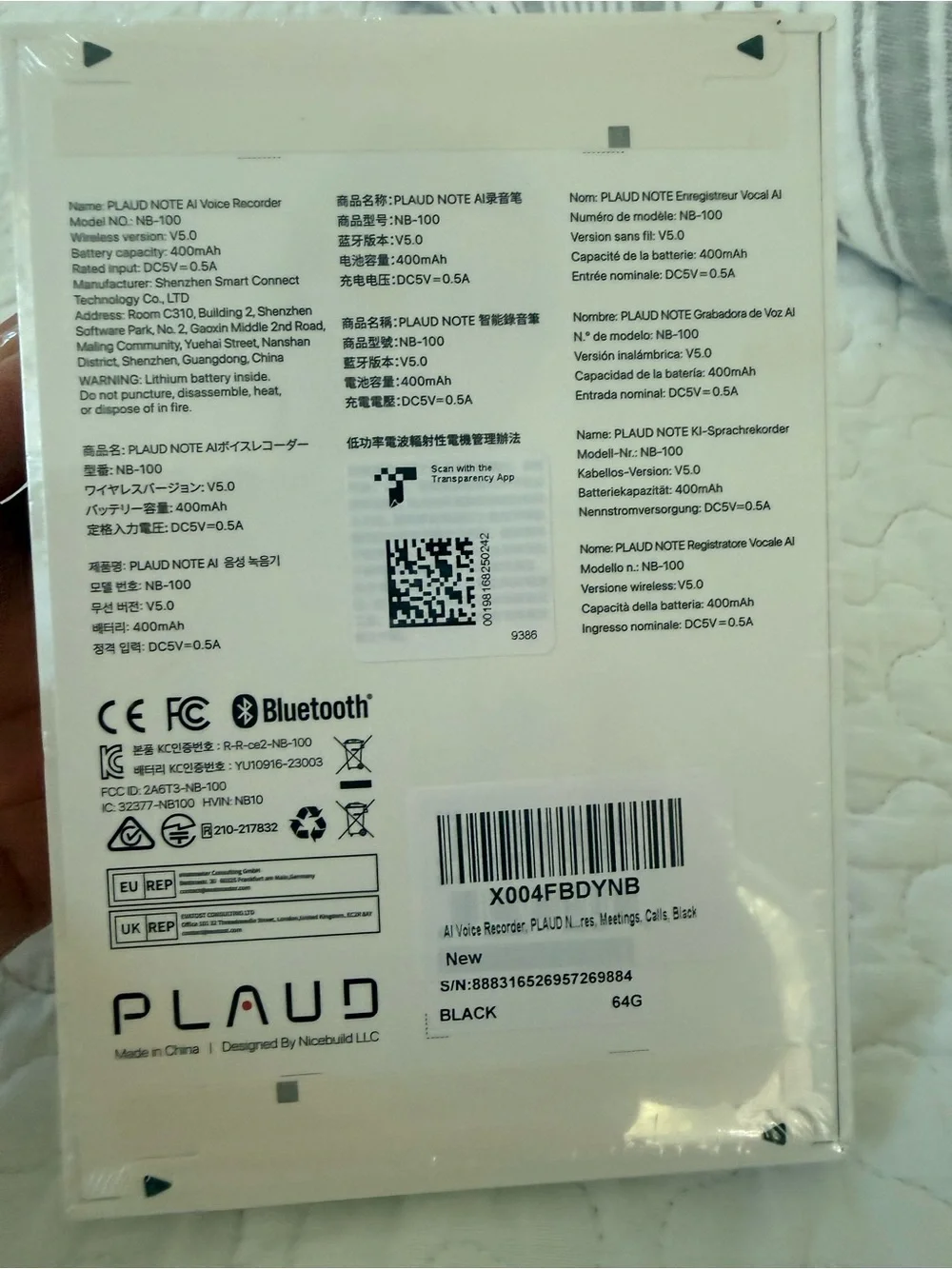 PLAUD NOTE AI brand new